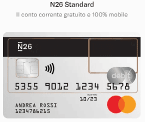 N26 Standard costi