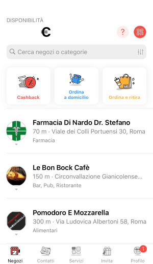 Dashboard app Satispay