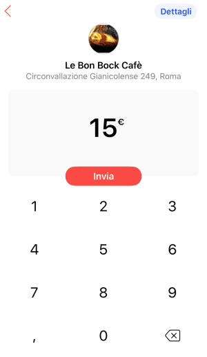 Invio pagamento tramite Satispay