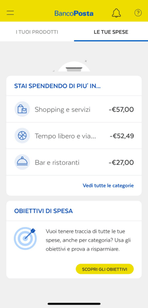 Estratto conto App BancoPosta