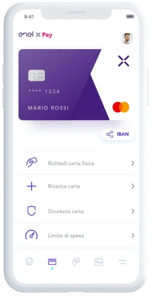 Dashboard Enel X Pay