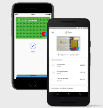 Google Pay e Apple Pay con Widiba