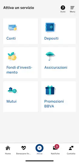 bbva servizi conto