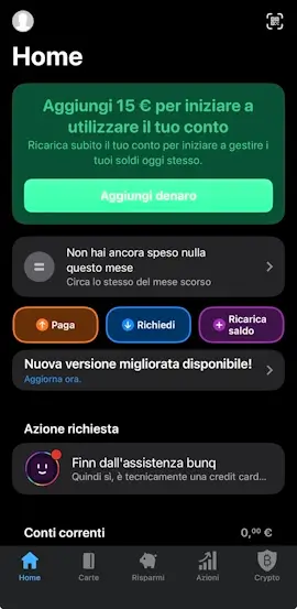 Bunq homepage