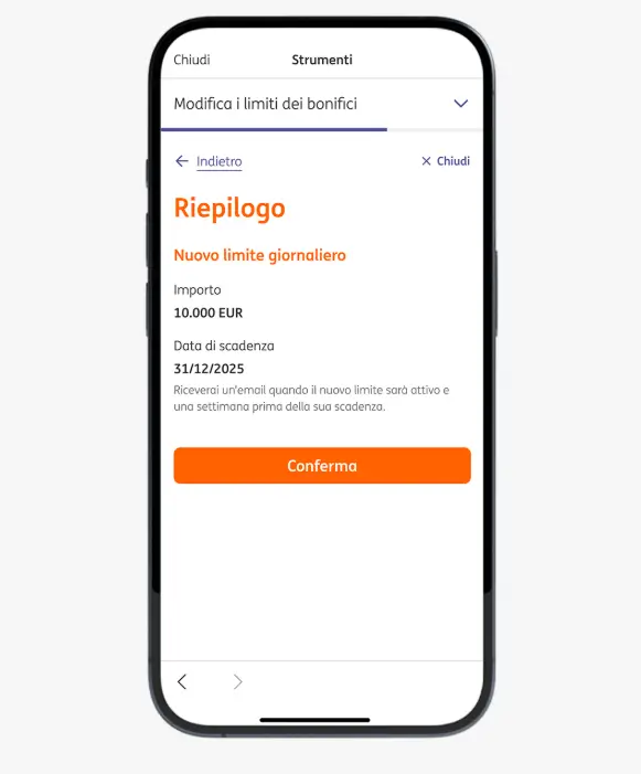 bonifico istantaneo ing modifica limiti
