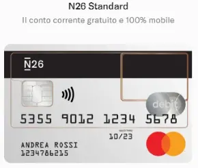 N26 Standard costi