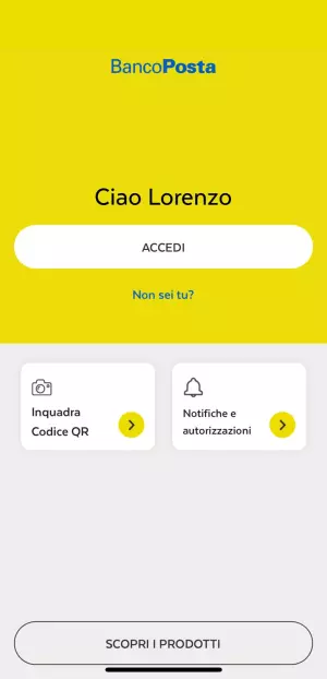 Accesso App BancoPosta