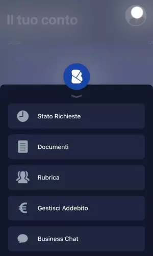 Menu app Buddybank