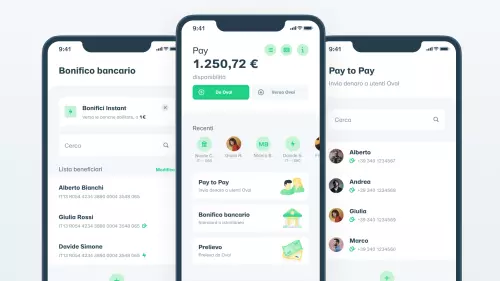 Funzionalità app Oval Pay