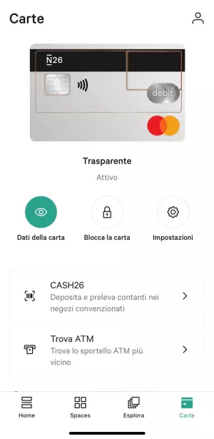 Carte di debito N26