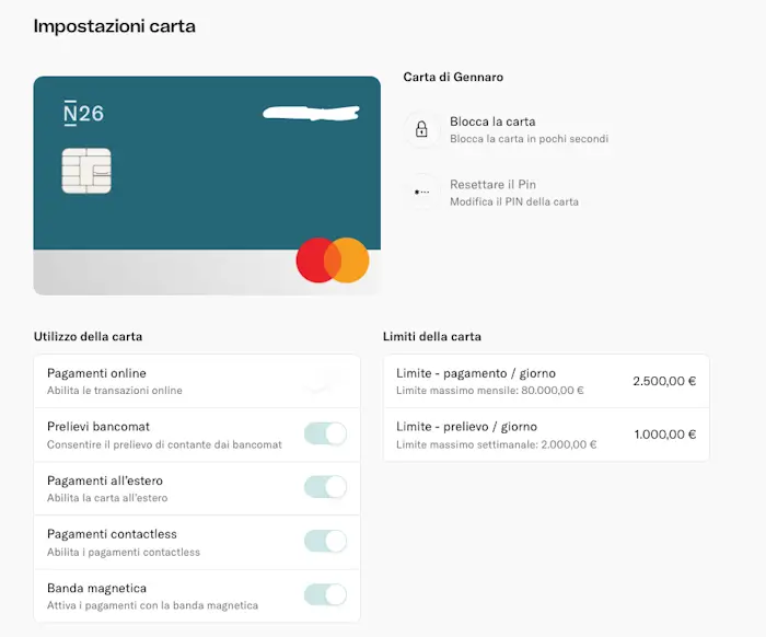 dashboard n26